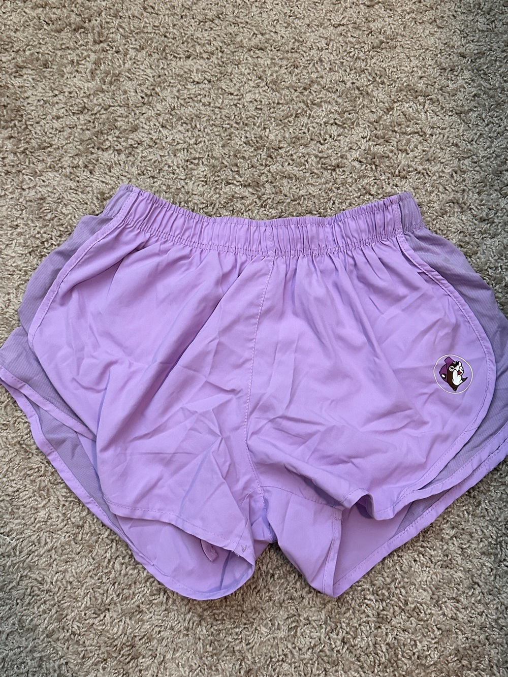 Buc-ee’s Lavender Athletic Shorts with Elastic Waist